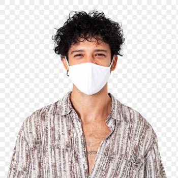 Png Latin man mockup wearing face mask in the… | Free stock illustration | High Resolution graphic