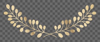 Png laurel watercolor botanical ornament gold… | Free stock illustration | High Resolution graphic