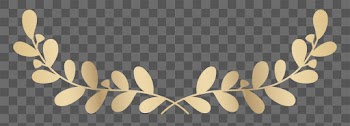 Png laurel watercolor botanical ornament gold… | Free stock illustration | High Resolution graphic