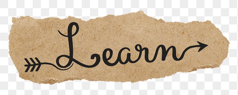 PNG learn word, black calligraphy | Free PNG - rawpixel