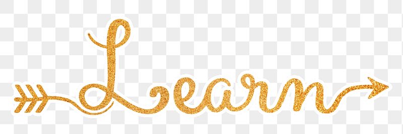 PNG learn word, gold glittery | Free PNG - rawpixel