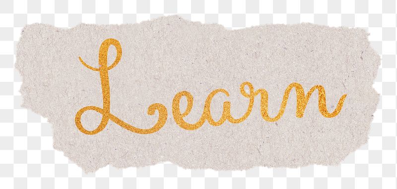 PNG learn word, torn paper, | Free PNG - rawpixel