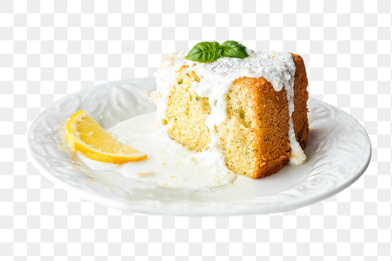 Png lemon basil sponge cake | Free PNG - rawpixel