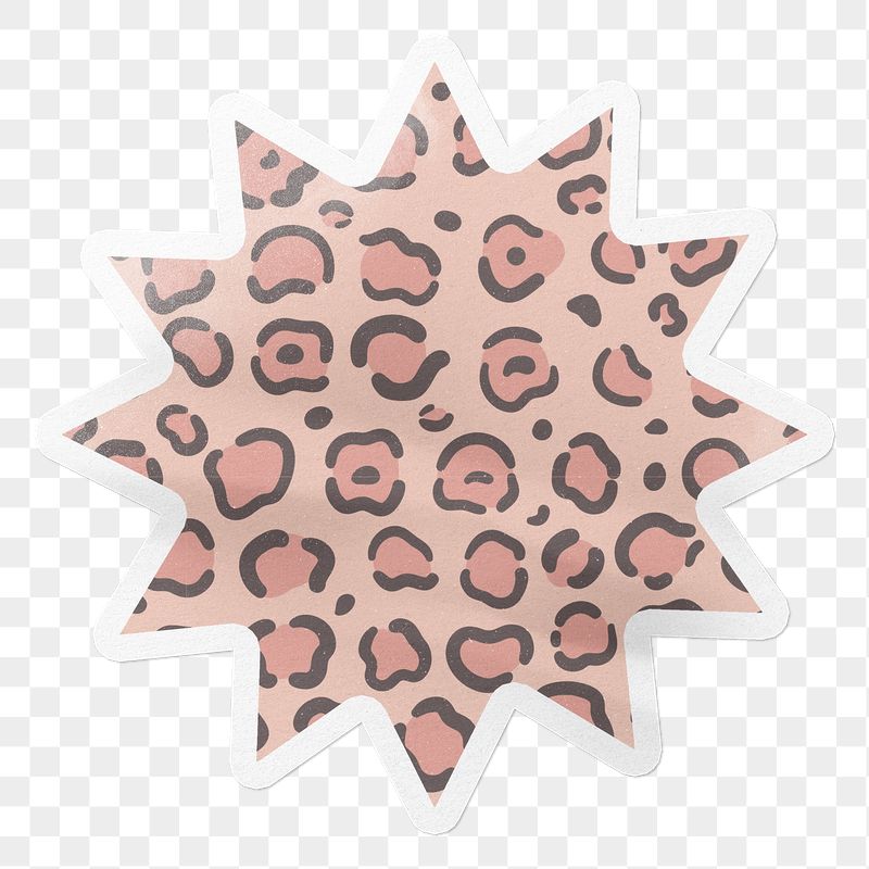 PNG leopard print sticker, comic | Free PNG - rawpixel