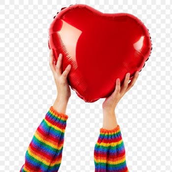 Png LGBTQ+ community heart mockup held by… | Free stock illustration | High Resolution graphic