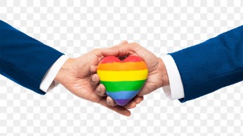 Png LGBTQ+ community heart mockup with hands… | Free stock illustration | High Resolution graphic