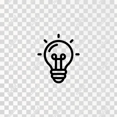 PNG Light Bulb Icon Illustration