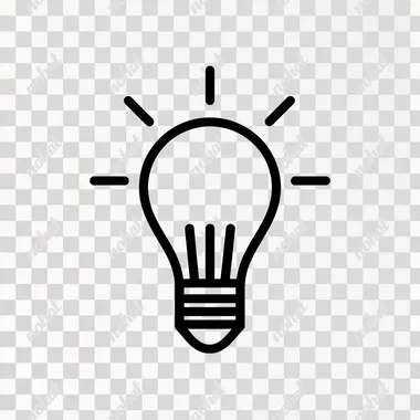PNG Light Bulb Off Icon - Minimalist Vector Illustration PNG Light Bulb Off Icon - Minimalist Vector Illustration