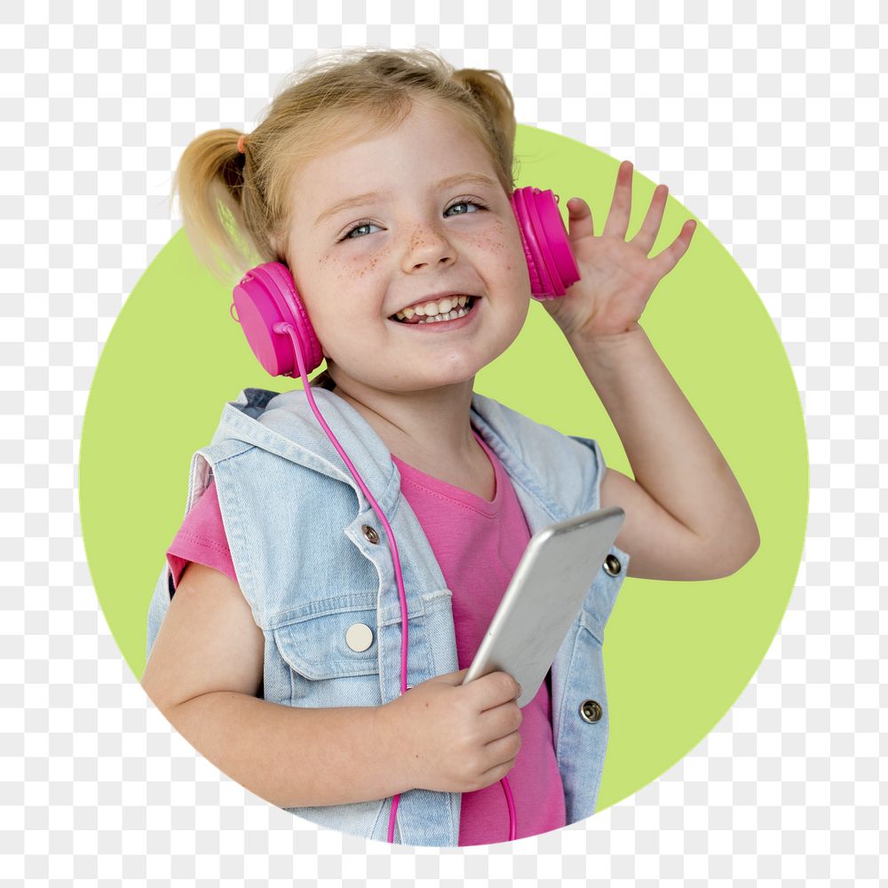Png little girl enjoying music | Free PNG - rawpixel