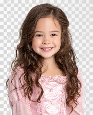 PNG Little Girl in Pink Princess Dress PNG Little Girl in Pink Princess Dress