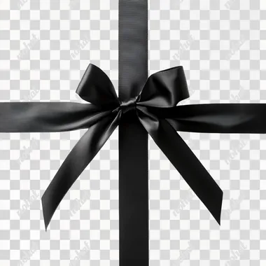 PNG Long Black Ribbon Bow for Decorating Home Interiors and Events PNG Long Black Ribbon Bow for Decorating Home Interiors and Events