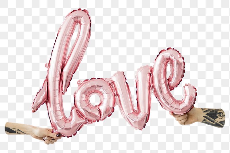 PNG love foil balloon, pink | Free PNG - rawpixel