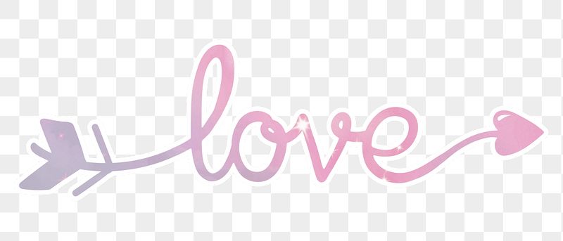 PNG love word, pastel pink | Free PNG - rawpixel