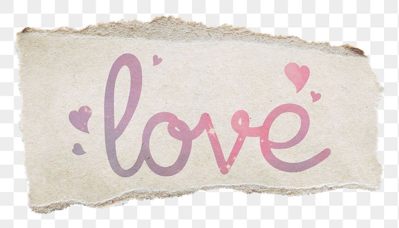 PNG love word, pastel pink | Free PNG - rawpixel