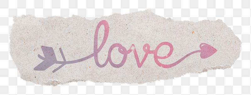 PNG love word, pastel pink | Free PNG - rawpixel