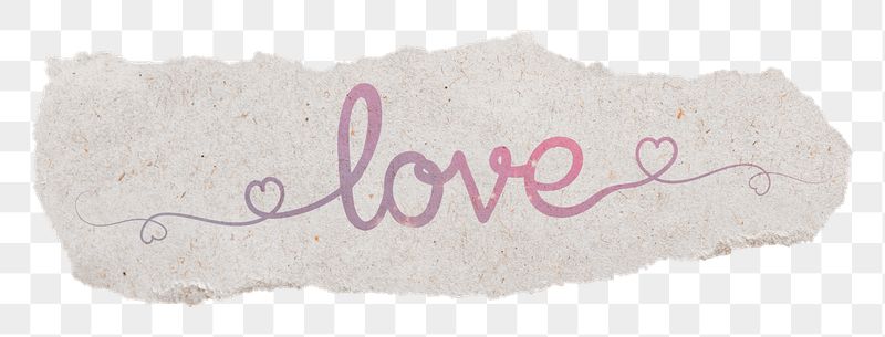 PNG love word, pastel pink | Free PNG - rawpixel