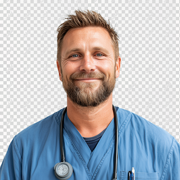 PNG Male Nurse Profile Photo for Hospital Team Page