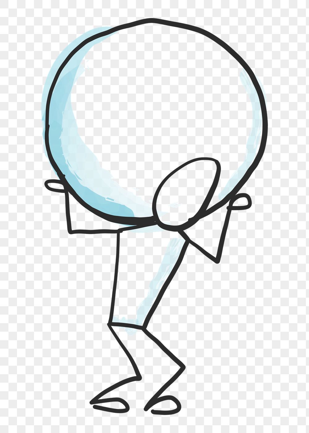 PNG man carrying burden, stickman | Free PNG - rawpixel