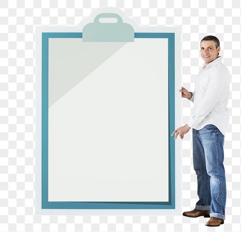 Png Man holding big clipboard, | Free PNG - rawpixel