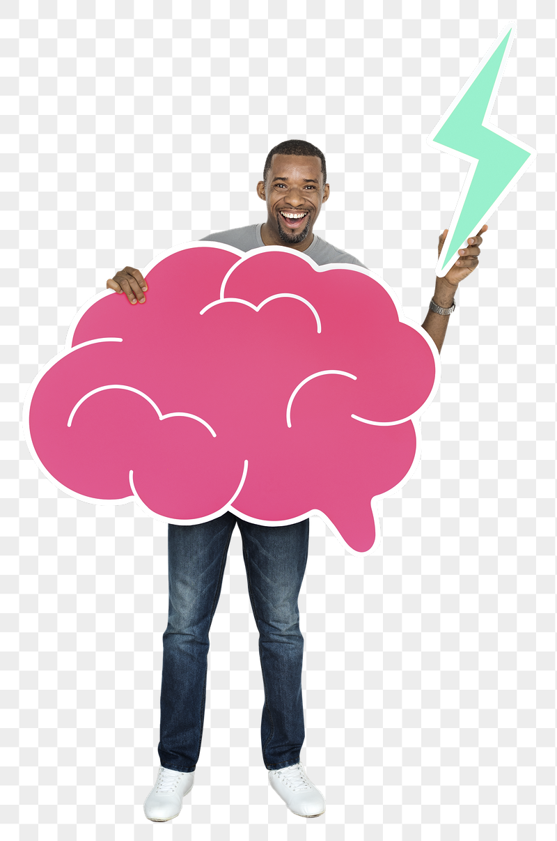 Png Man holding brainstorm concept | Free PNG - rawpixel