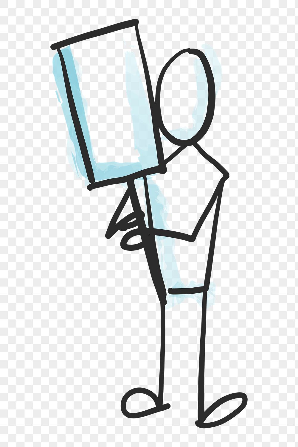 PNG man holding empty sign, | Free PNG - rawpixel