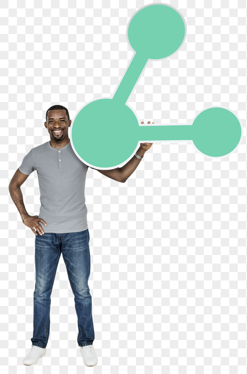 Png Man holding green sharing | Free PNG - rawpixel