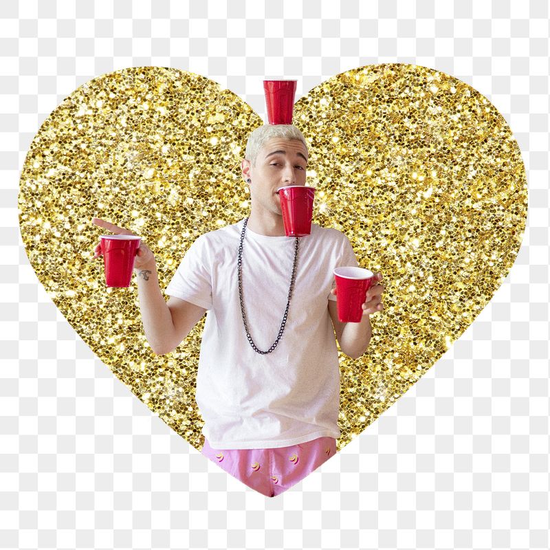 Png man holding red cups | Free PNG - rawpixel