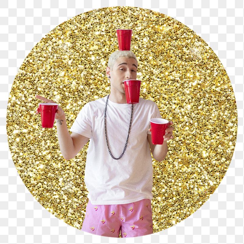 Png man holding red cups | Free PNG - rawpixel