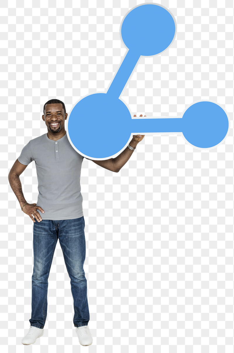 Png Man holding sharing icon, | Free PNG - rawpixel