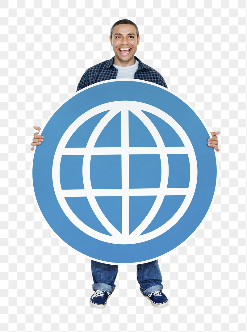 Png Man holding the www | Free PNG - rawpixel