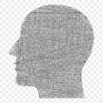 PNG man in profile sticker, | Free PNG - rawpixel