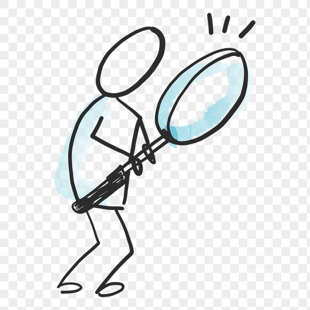 PNG man searching with a magnifying | Free PNG - rawpixel