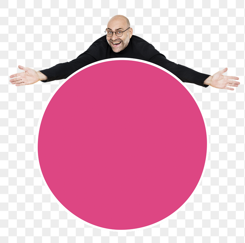 Png Man showing blank pink | Free PNG - rawpixel