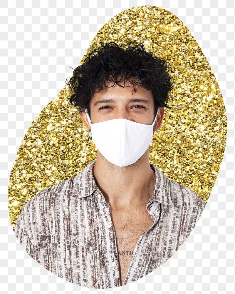 Png man wearing mask badge | Free PNG - rawpixel