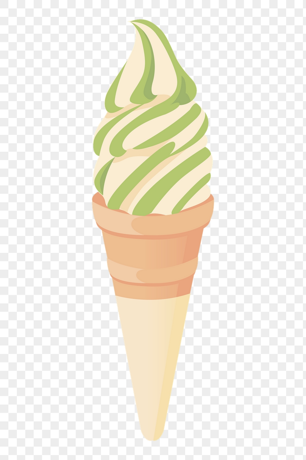 Png matcha two tone ice-cream | Free PNG - rawpixel
