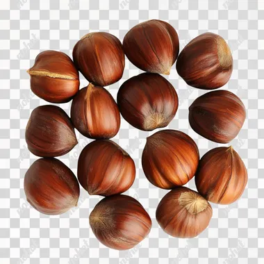PNG Mature chestnuts on a white background, ready to enjoy without picking PNG Mature chestnuts on a white background, ready to enjoy without picking