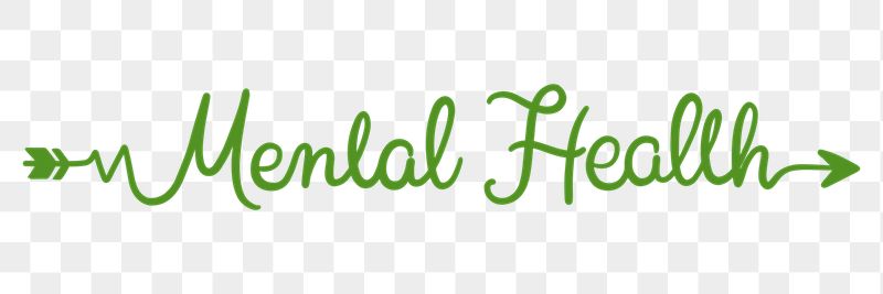 PNG mental health, green calligraphy | Free PNG - rawpixel