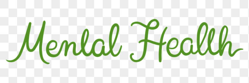 PNG mental health, green calligraphy | Free PNG - rawpixel