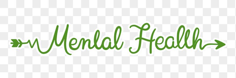 PNG mental health, green calligraphy | Free PNG - rawpixel
