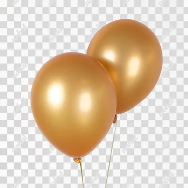 PNG Metallic Gold Round Latex Balloons PNG Metallic Gold Round Latex Balloons