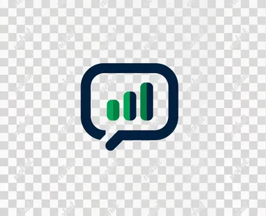 PNG Minimalist Chat Bubble Icon with Growth Chart PNG Minimalist Chat Bubble Icon with Growth Chart