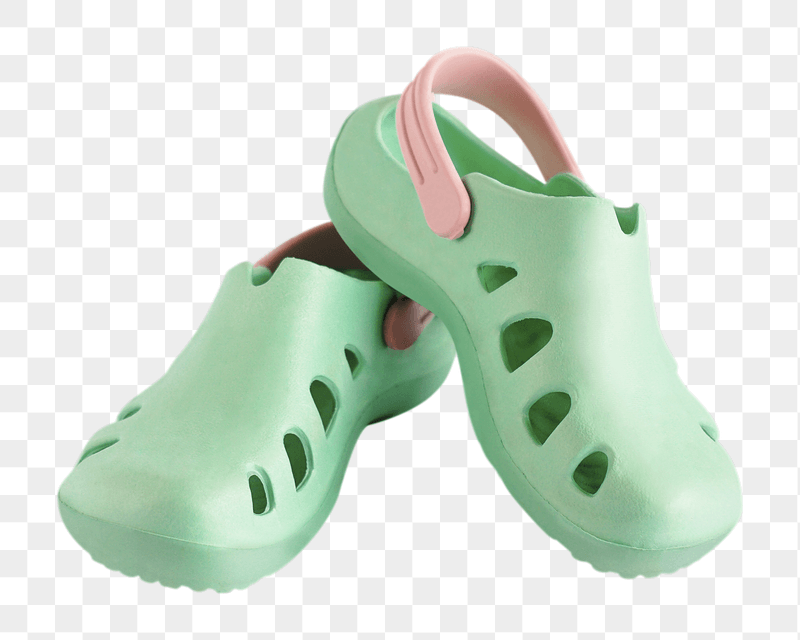Png mint rubber sandals sticker, | Free PNG - rawpixel