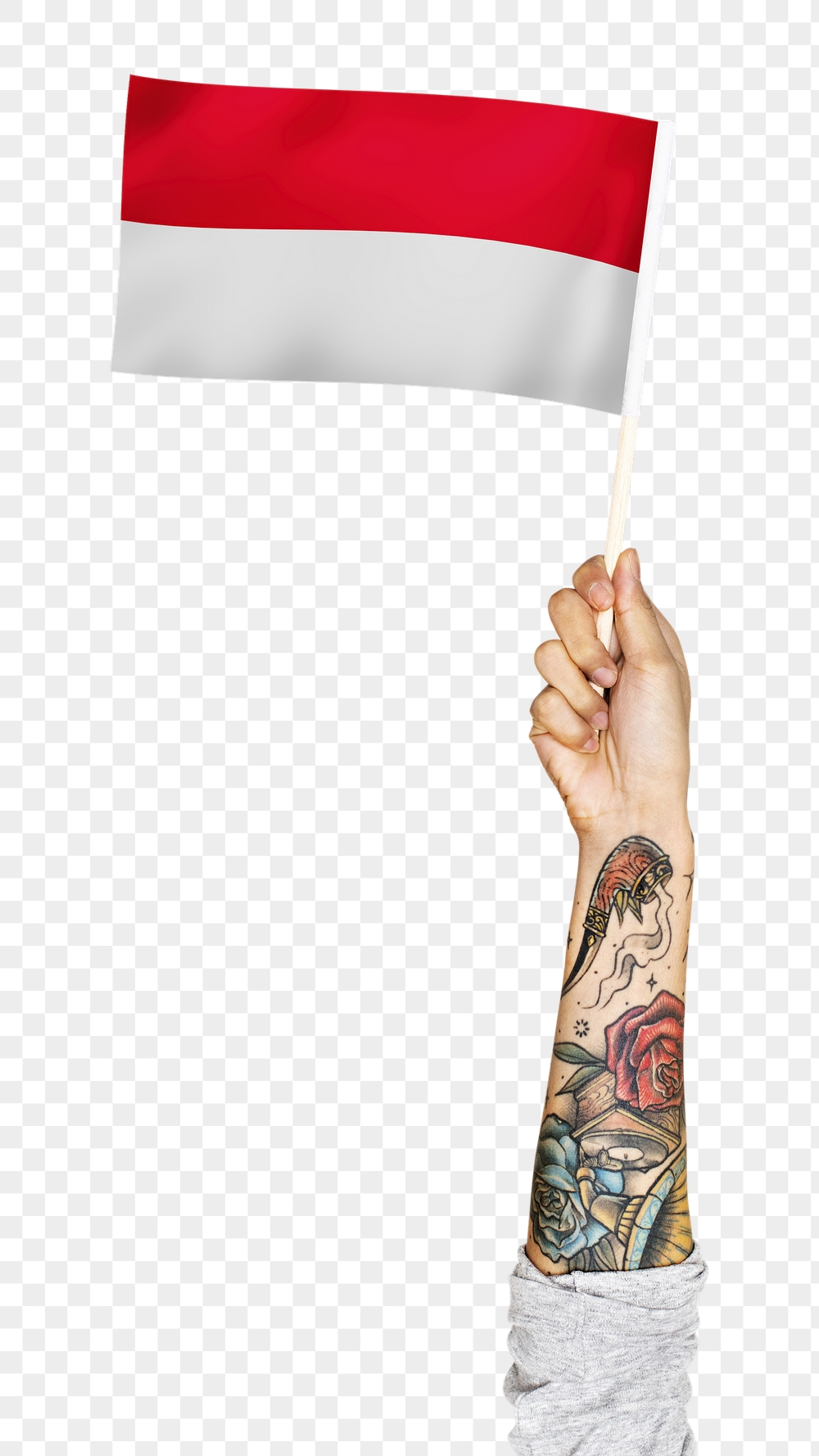 Png Monaco's flag, tattooed hand | Free PNG - rawpixel