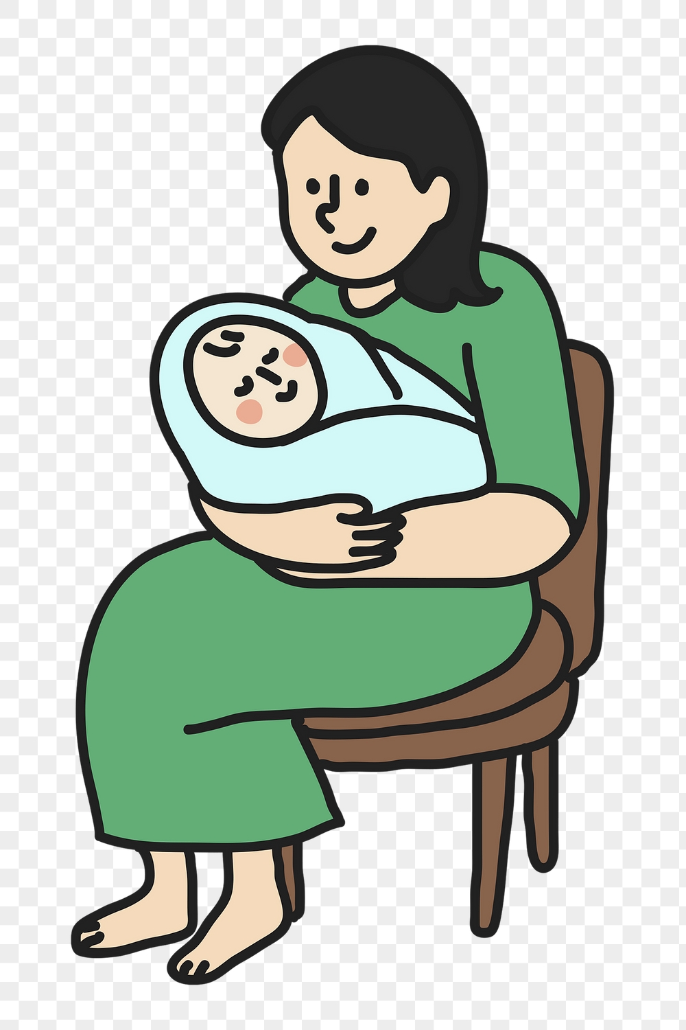 Png mother hugging baby sticker, | Free PNG Illustration - rawpixel