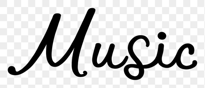 PNG music, minimal black calligraphy, | Free PNG - rawpixel