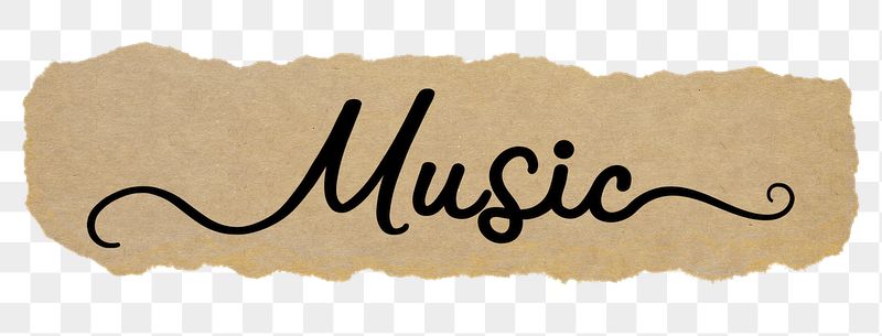 PNG music word, black calligraphy | Free PNG - rawpixel