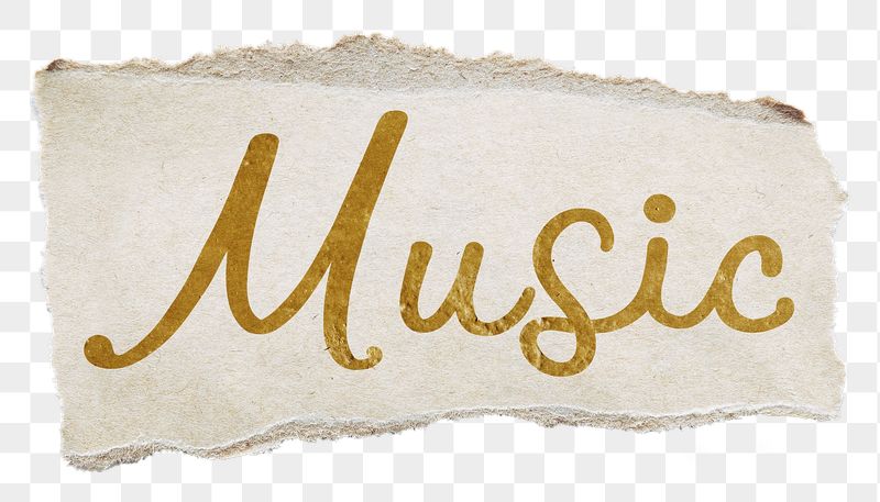 PNG music word, ripped paper, | Free PNG - rawpixel