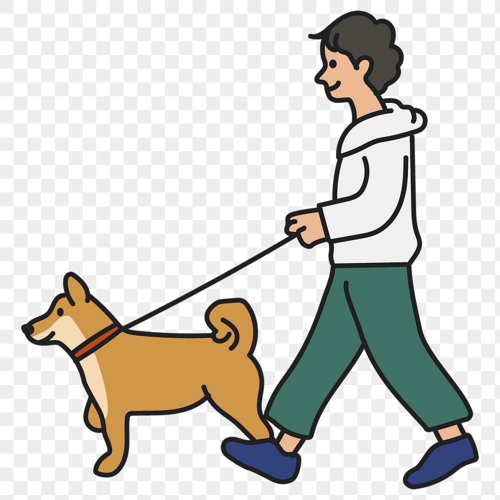 Png nan walking dog sticker, | Free PNG Illustration - rawpixel
