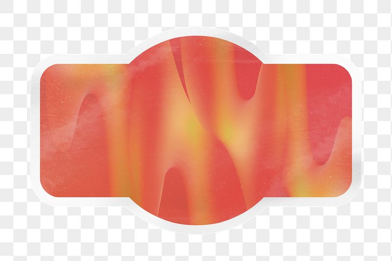 PNG neon orange gradient sticker, | Free PNG - rawpixel