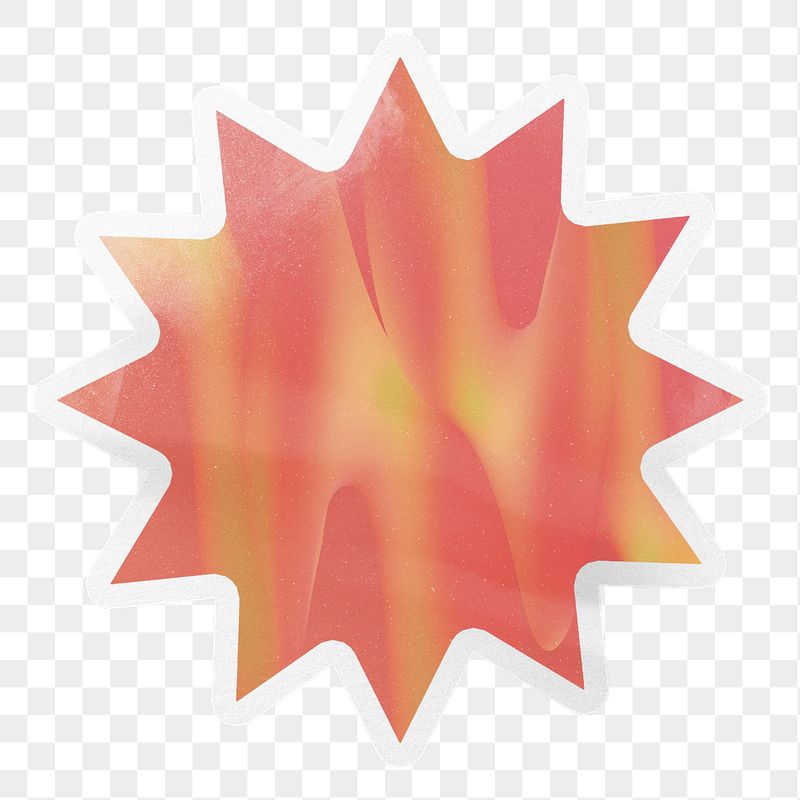 PNG neon orange gradient sticker, | Free PNG - rawpixel